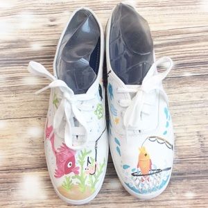 Keds Hand Painted Bait & Tackle Canvas Sneakers